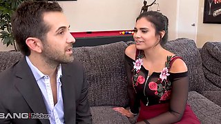 Sexy Curvy Busty Latina Babe Violet Starr Pays the Loan, By Letting The Loan Agent Fuck Her On Camera