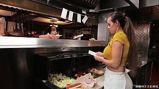 Kitchen Cutie Serves Sneaky Anal With Jessie Rogers, Scott Nails - Brazzers