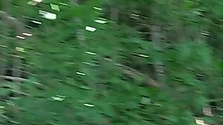 Jaye Rose flashes her ass in outdoor amateur action