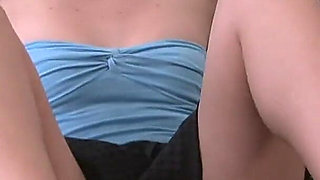 Cute College Girl Strokes off Cock with Her Feet