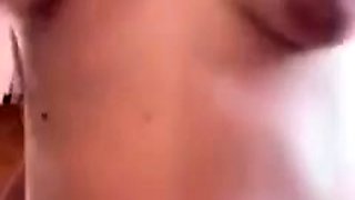 Big tit brunette sucks a big cock blowjob POV