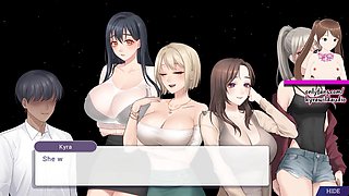 Sex game gameplay, visual hentai, tanned
