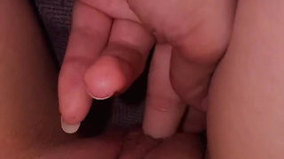 I insert one finger at a time into my pussy and it flows