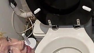 Submissive Slut Toilet Roll Holder and Toilet Licker