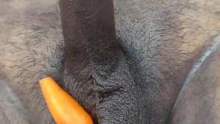 Horny Bhabhiji Enjoying Her Brother in Law Dick with Carrot