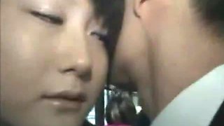 Asian Schoolgirl Gives Handjob On Bus