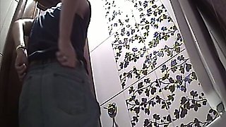 Thick round white booty looks pretty good on hidden voyeur cam video