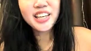 Amateur asian teen licks ass and sucks cock