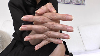 Hand Fetish and Natural Fingernails, Black Dress, JOI, Lady Victoria Valente