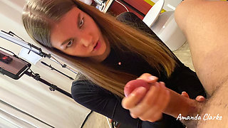 Handjob Between Shooting Backstage Behind the Shooting