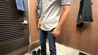 Mall Private Locker Room Cumshot Blowjob Flashing