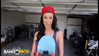 Bangbros - fabulous phat ass white girl Jada Stevens gets her labia pounded with Big Black Cock