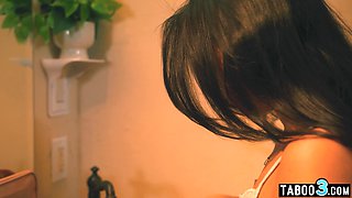 Old prof surprising a petite asian teenage