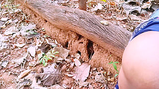 Desi Outdoor Fuck. Indian Bhabi Fucking Husbend's Brother Big Dick in Forest. Telugu Dirty Talks.