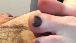 Latex MILF Mistress Foot-hand-milking!