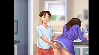 All-out threesome adventures with Debbie in animated hentai game