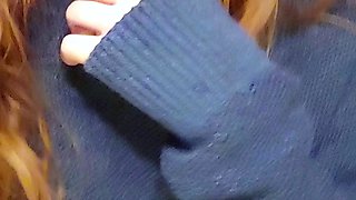 Redhead Nerdy Teen With hairy pussy Masturbating