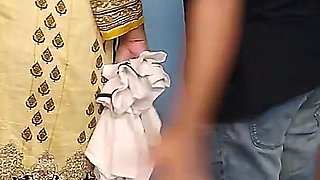 Indian Stepmom Fucked While Cleaning the House