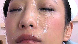Beautiful Japanese Nurses love to suck cock