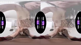 Horny Brunette Blows And Fucks A Fat Dick With Lexi Layo And Virtual Reality