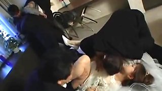 Asian bride gets hardcore group fucking part2