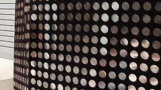 Sexy Brunette in the Locker Room