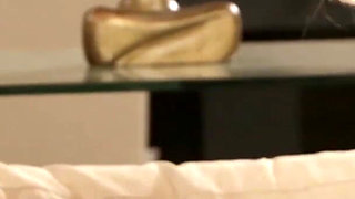 Beautiful girl gets her pussy licked by a sexy masseuse