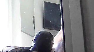 Blowjob in the Mirror and Swallowing Cum with the Beautiful and Big MILF Ass
