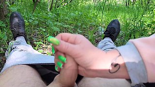 Vulgar Stepmom Is Filled with Cum in the Woods
