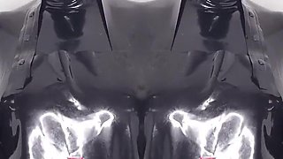 Cum eating for Lady Valeska's rubber clinic