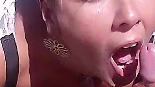 Outdoor Blowjob at the End of a Naked Hiking & Pee