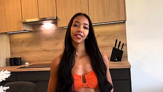 Tiny Filipina teen loves a big cock deep