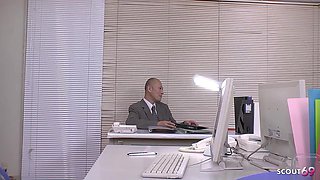 Japanese Skinny Teen Secretary Noeru Seduced by Boss and Fucked in Hairy Pussy Uncensored