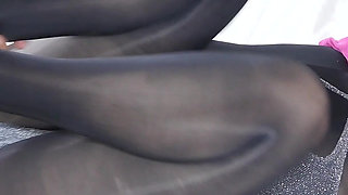 Elena Clark Masturbation Nylon Grey and Black