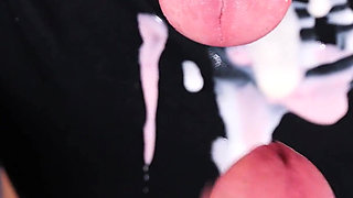 My Turtleneck and Face Are All in Cum and Yogurt! New Taste Game