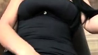 Blonde tight pussy babe solo toy fun in glamour masturbation