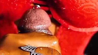 Ebony Titty Fuck Ending up with Cum All Over Tits by Stepdad