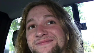 In the Car He Jerks off and She Swallows It All