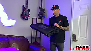 Hot Redhead Fucks The Pizza Delivery Guy - AlexLegend