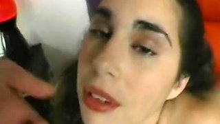 Beautiful French Doll Drinks Cum After Hot Fuck