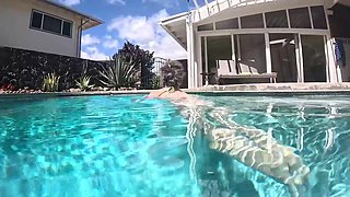 Over/underwater Pool Shots and a Long, Slow-mo Outdoor Shower