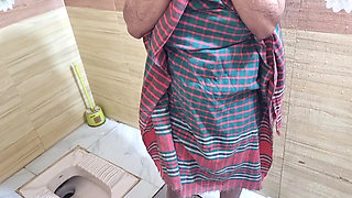 I fucked my wife shower time in bathroom then sucking boobs.