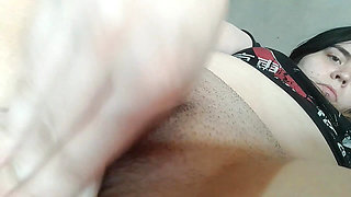 Fucking My Fat Pussy with Dildo Closeup
