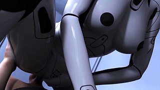 Projekt Passion Busty Ai Sex Robot Gets Anal Fucking by Big Cock with Big Bouncing Tits
