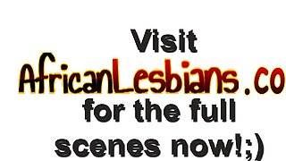Two African whores with massive tits having lesbian action