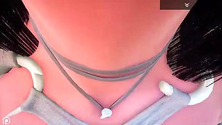 Cameltoe pussy sliding dick in white suit: Big Tits, Big Ass  Babe Porn