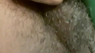 Stimulating My Hairy Pussy with My Vibrators Cumming Hard