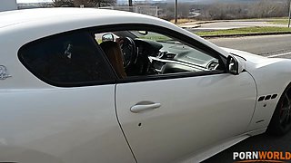 Blonde Babe Ria Sunn Takes Airtight DP Slamming After Car Crash GP2645