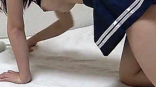 A Japanese Girl in Wedgie Thong Panties Cleans Her Apartment While Repeatedly Fixing Her Big Tits That Stick Out of Her T-shirt