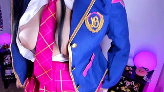 Asian japanese schoolgirl plays with anal toys